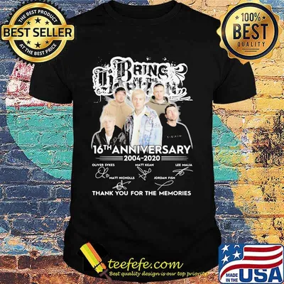 Bring me the horizon 16th anniversary 2004 2020 thank for the memories signatures shirt