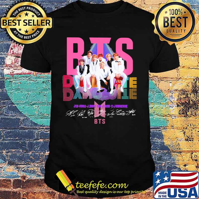 Bts band dynamite album signatures shirt Bts band dynamite album signatures shirt
