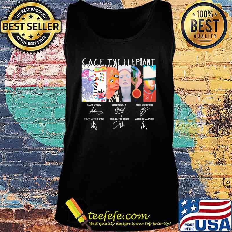 Cage the elephant band members signatures s Tank top Cage the elephant band members signatures s Tank top