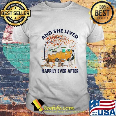 Camping german shepherd and she lived happily ever after shirt
