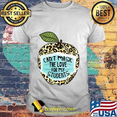 Can't Mask My Love Of Teaching Leopard Plaid Teacher Gift T-Shirt