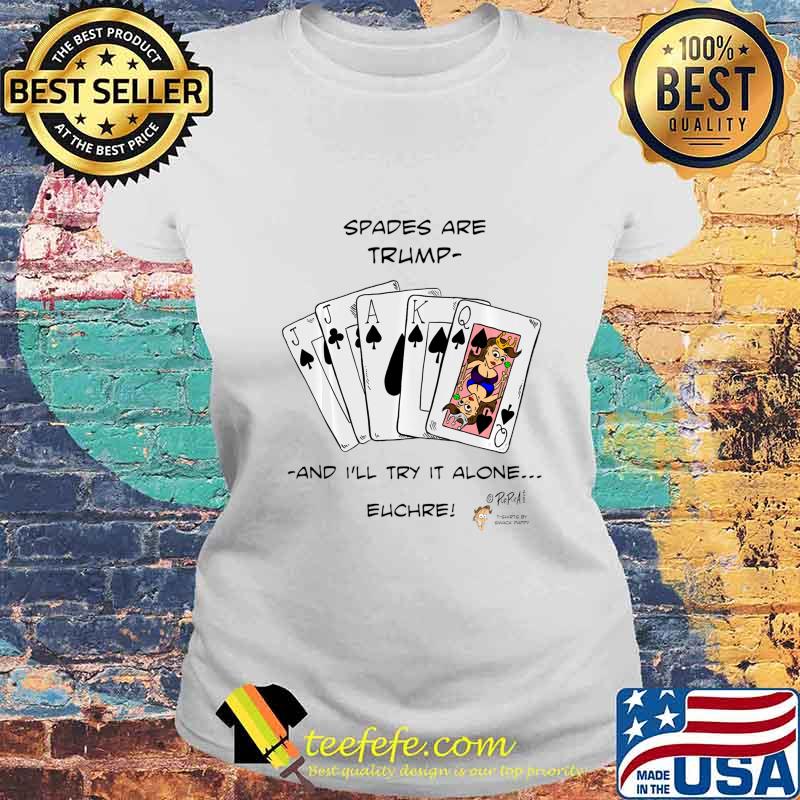 Cartoon Spades are Trump Euchre Card game Shirt Laides tee Cartoon Spades are Trump Euchre Card game Shirt Laides tee