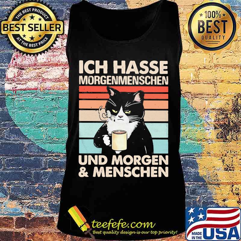 Cat Ich hasse morgenmenschen und morgen and menschen vintage retro s Tank top Cat Ich hasse morgenmenschen und morgen and menschen vintage retro s Tank top