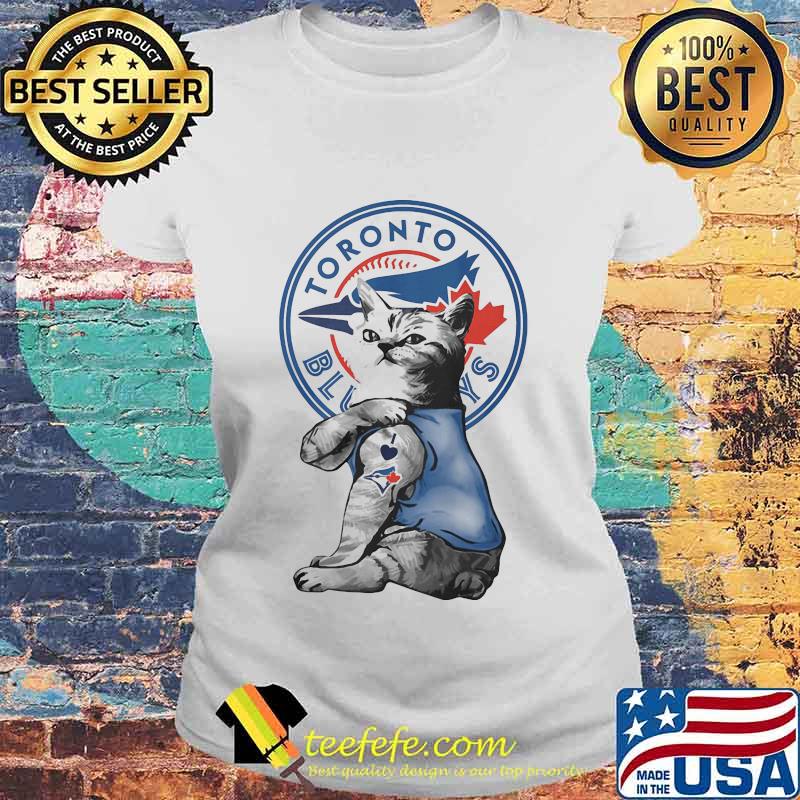 Cat tattoos toronto blue rays logo s Laides tee Cat tattoos toronto blue rays logo s Laides tee