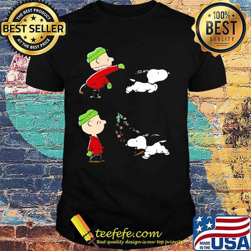 Charlie brown and snoopy merry christmas shirt