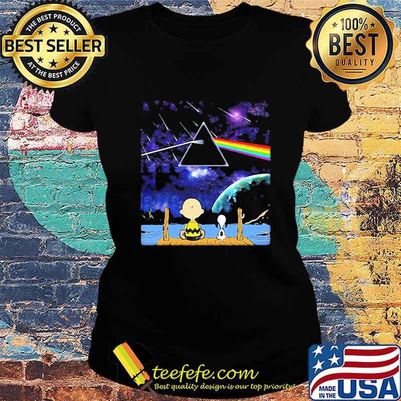 Charlie brown and snoopy seeing pink floyd band s Ladies tee Charlie brown and snoopy seeing pink floyd band s Ladies tee
