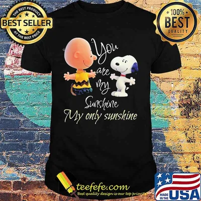 Charlie brown and snoopy you are my sunshine my only sunshine shirt