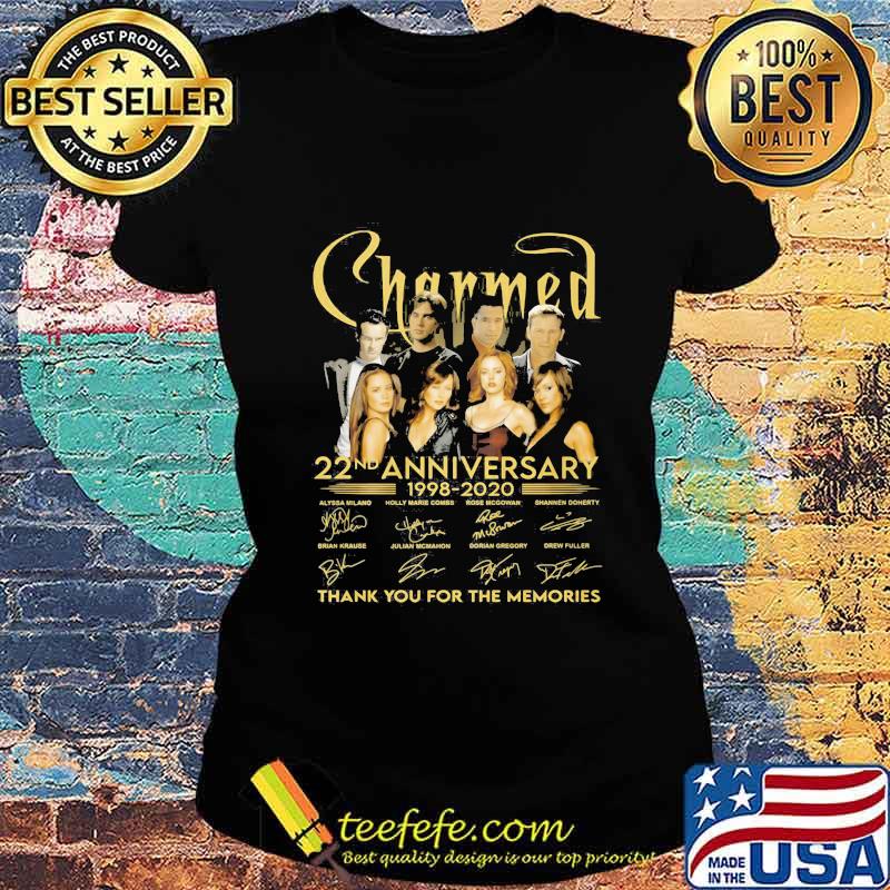 Charmed movie 22nd anniversary 1998 2020 thank you for the memories signatures s Ladies tee Charmed movie 22nd anniversary 1998 2020 thank you for the memories signatures s Ladies tee