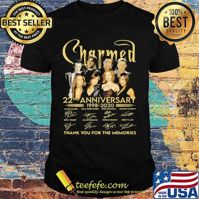 Charmed movie 22nd anniversary 1998 2020 thank you for the memories signatures shirt