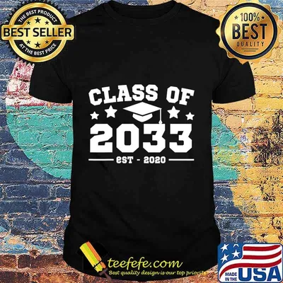 Class Of 2033 2020 Grow With Me Kindergarten Kids Boys Girls T-Shirt