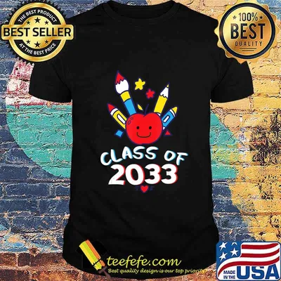 Class of 2033 Back To School Kindergarten First Day 1st Gift T-Shirt