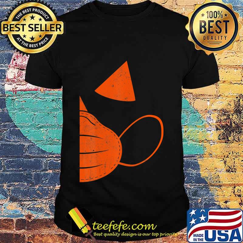 Couple Halloween Pumpkin wearing mask Costume Gift T-Shirt