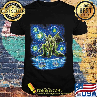 Cthulhu's Starry Night At Sea Shirt