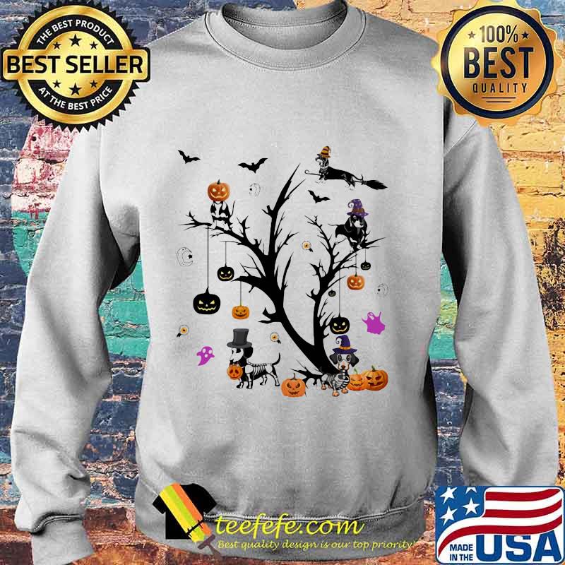 Dachshund Halloween Tree Pumpkin Shirt Sweater Dachshund Halloween Tree Pumpkin Shirt Sweater