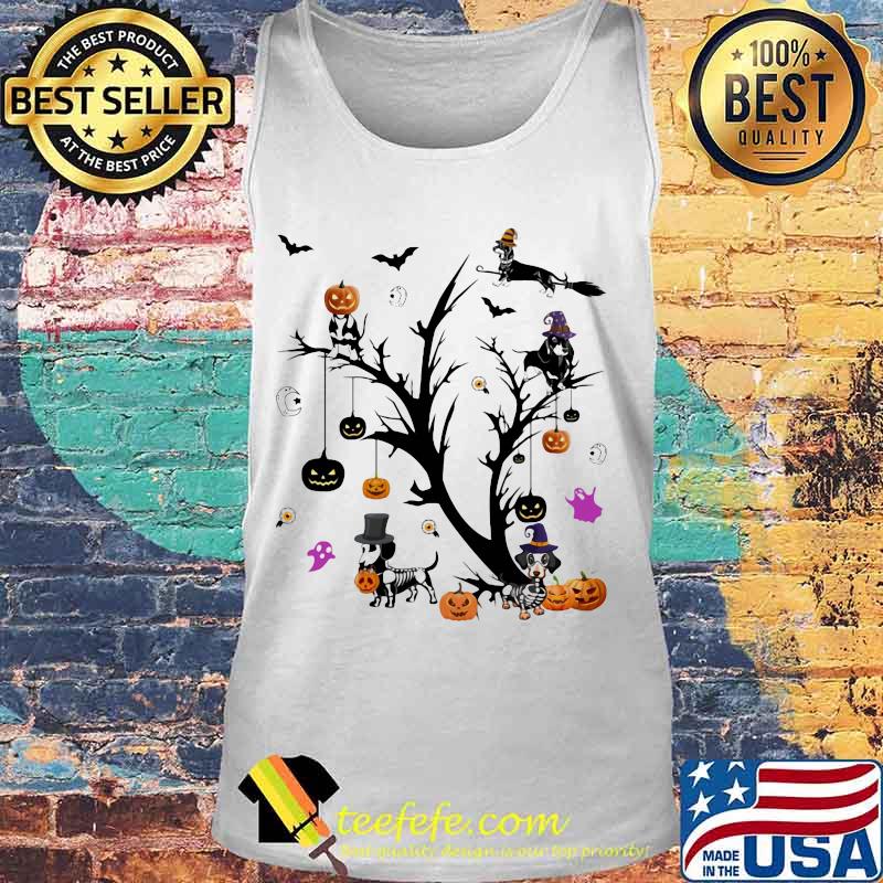 Dachshund Halloween Tree Pumpkin Shirt Tank top Dachshund Halloween Tree Pumpkin Shirt Tank top