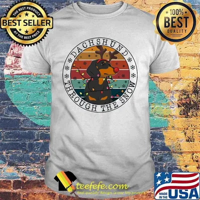 Dachshund through the snow vintage retro shirt