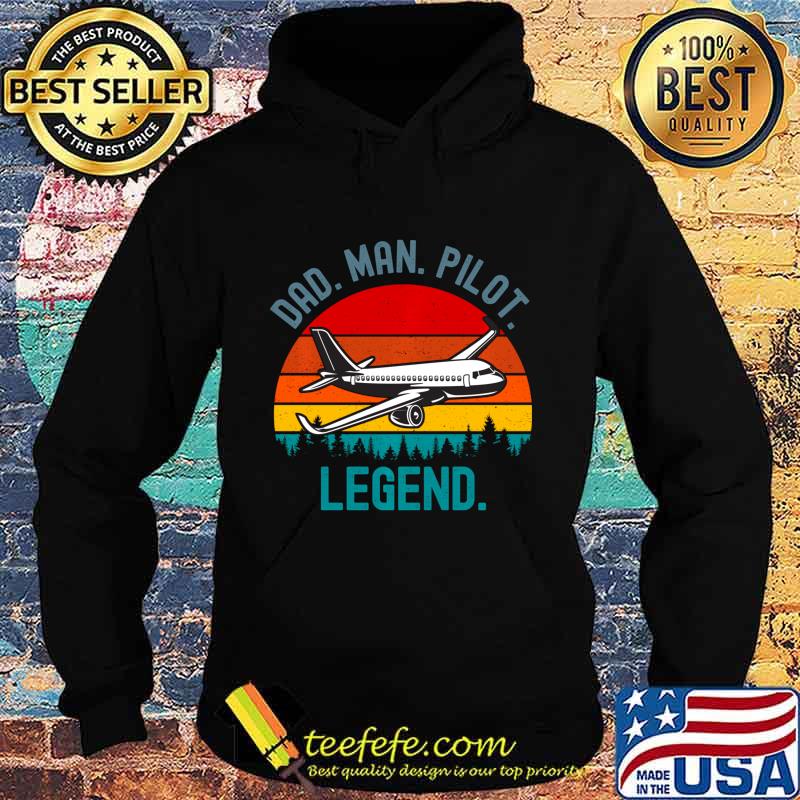 Dad Man Pilot Legend Vintage Sunset Design Pullover s Hoodie Dad Man Pilot Legend Vintage Sunset Design Pullover s Hoodie