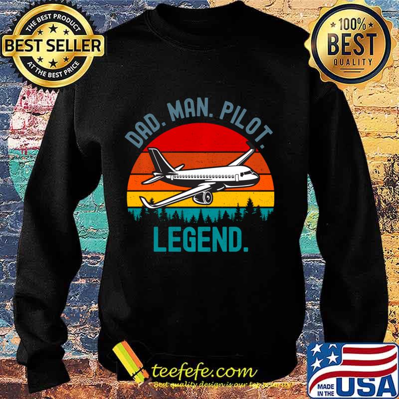 Dad Man Pilot Legend Vintage Sunset Design Pullover s Sweater Dad Man Pilot Legend Vintage Sunset Design Pullover s Sweater