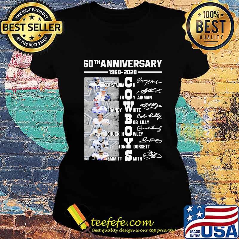 Dallas cowboys 60th anniversary 1960 2020 signatures s Ladies tee Dallas cowboys 60th anniversary 1960 2020 signatures s Ladies tee