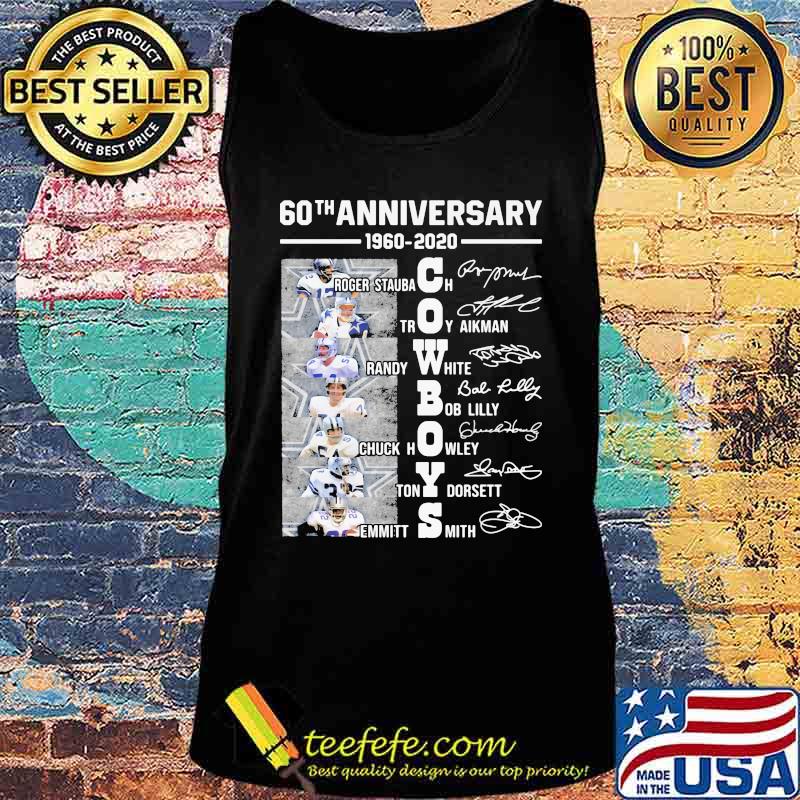 Dallas cowboys 60th anniversary 1960 2020 signatures s Tank top Dallas cowboys 60th anniversary 1960 2020 signatures s Tank top