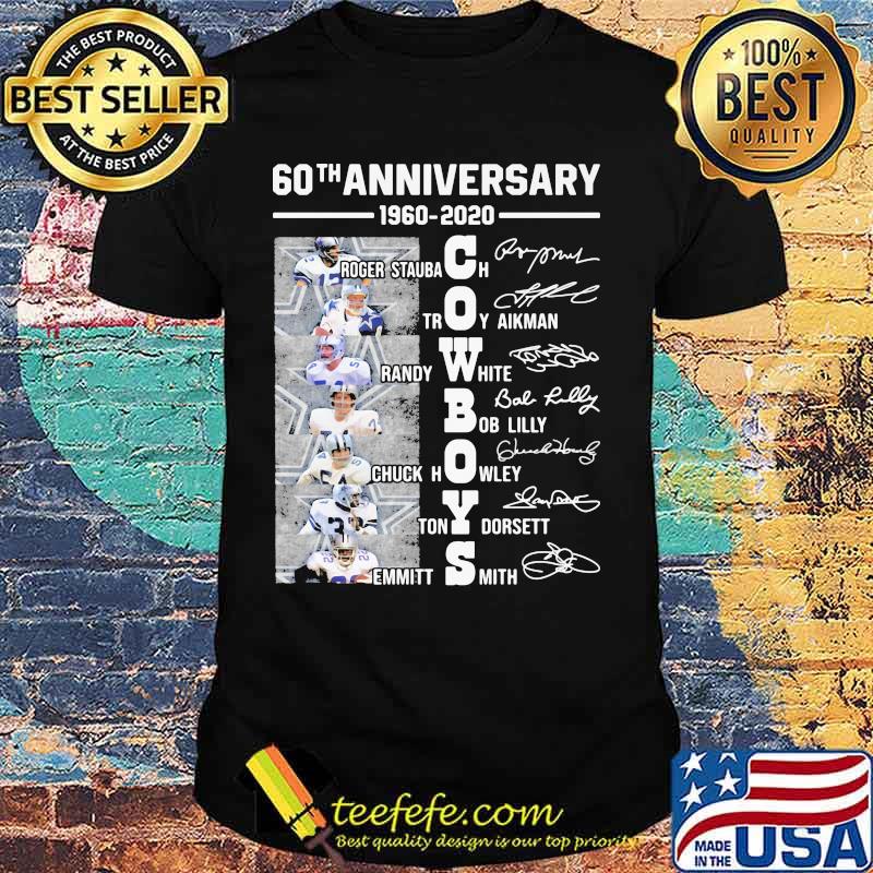 Dallas cowboys 60th anniversary 1960 2020 signatures shirt Dallas cowboys 60th anniversary 1960 2020 signatures shirt