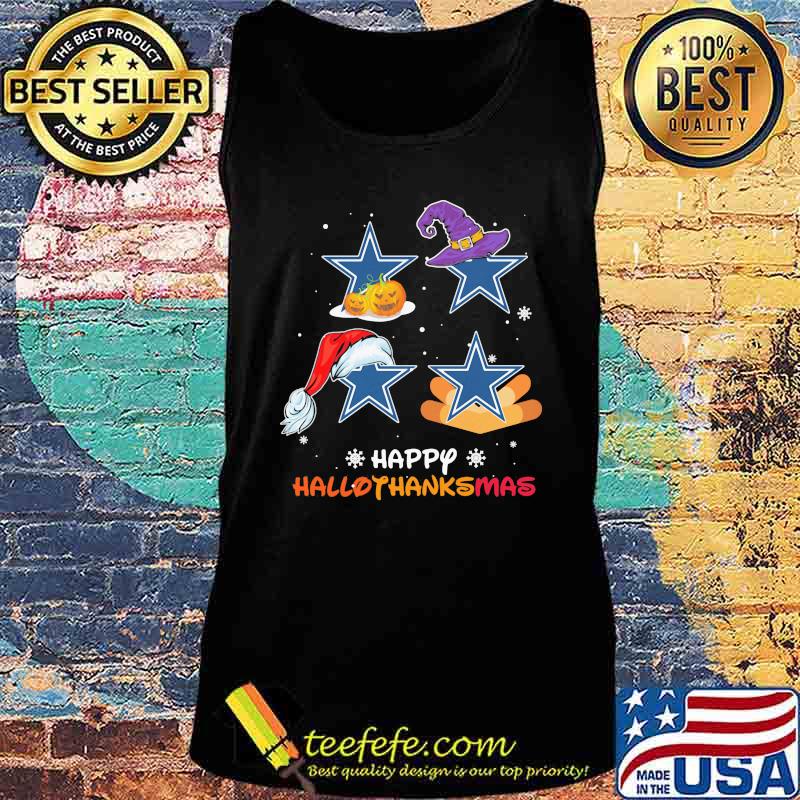 Dallas cowboys happy hallothanksmas halloween thanksgiving christmas s Tank top Dallas cowboys happy hallothanksmas halloween thanksgiving christmas s Tank top