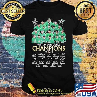 Dallas stars hockey western conference champions 2020 signatures shirt