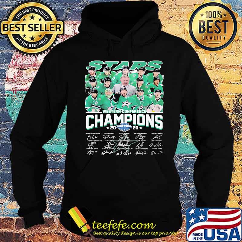 Dallas stars western conference champions 2020 signatures s Hoodie Dallas stars western conference champions 2020 signatures s Hoodie