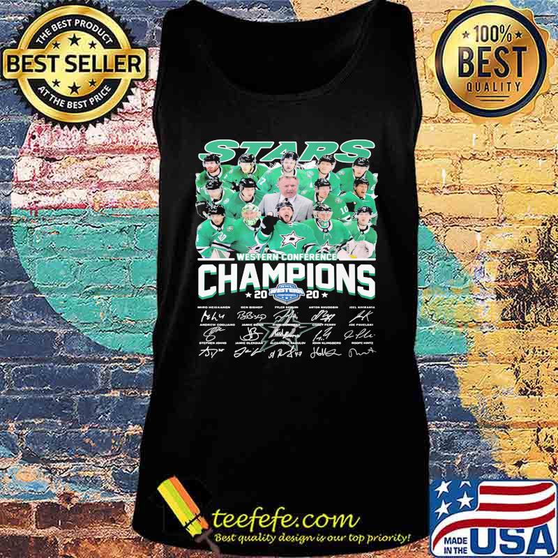 Dallas stars western conference champions 2020 signatures s Tank top Dallas stars western conference champions 2020 signatures s Tank top