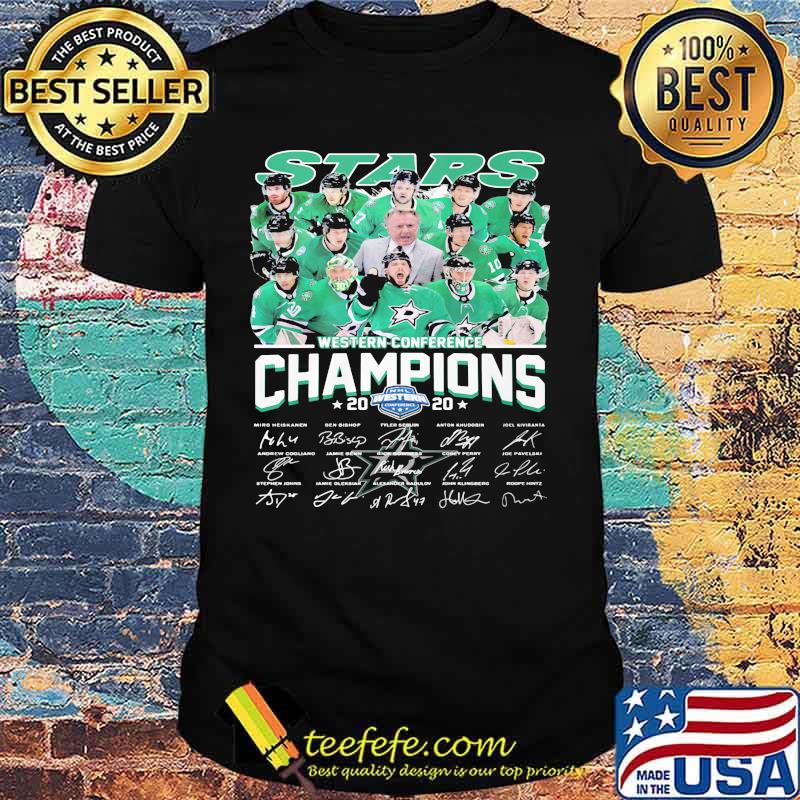 Dallas stars western conference champions 2020 signatures shirt Dallas stars western conference champions 2020 signatures shirt