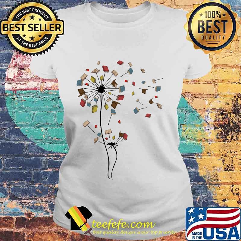 Dandelion Flower Books Fly Shirt Laides tee Dandelion Flower Books Fly Shirt Laides tee