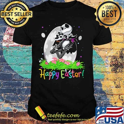 Disney jack skellington happy easter flower shirt