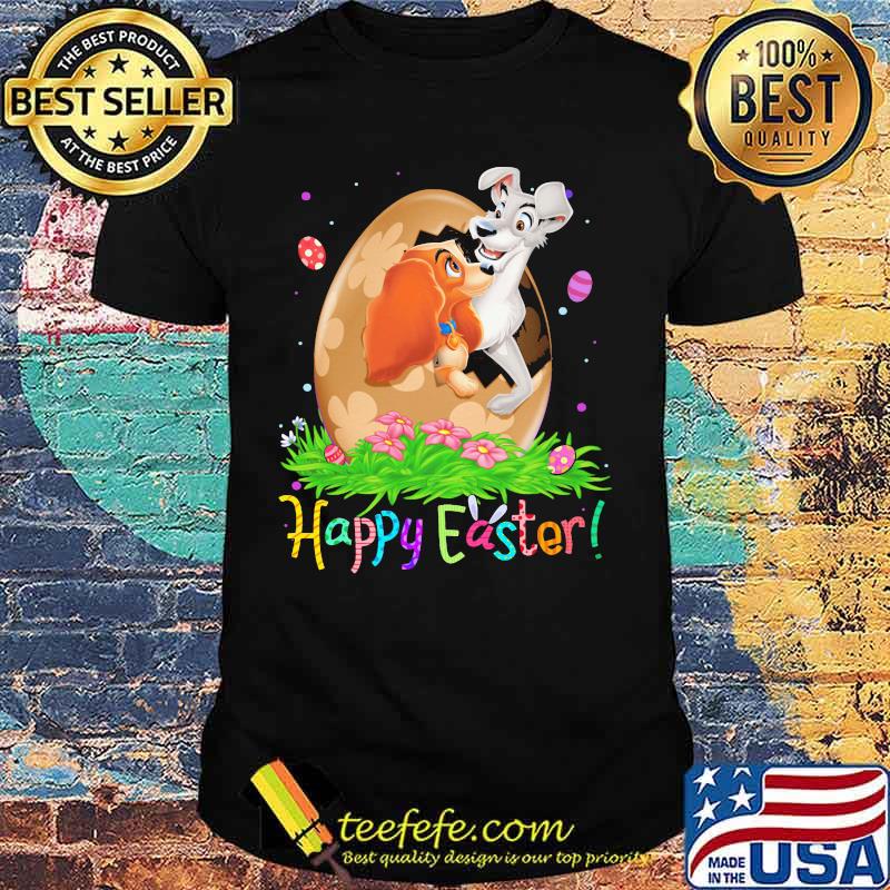 Disney lady and the tramp happy easter flower shirt Disney lady and the tramp happy easter flower shirt