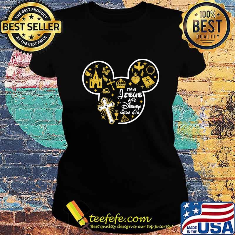 Disney mickey mouse i'm a jesus and disney kinda girl s Ladies tee Disney mickey mouse i'm a jesus and disney kinda girl s Ladies tee