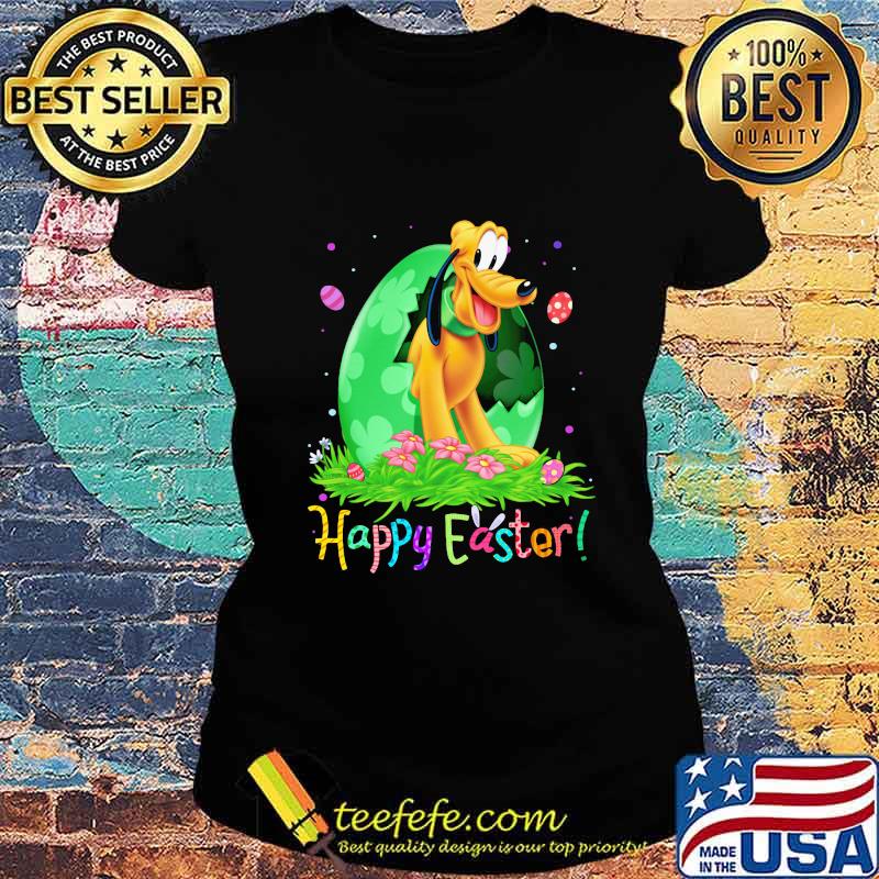 Disney pluto happy easter flower s Ladies tee Disney pluto happy easter flower s Ladies tee