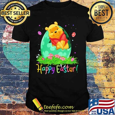 Disney pooh happy easter flowers shirt