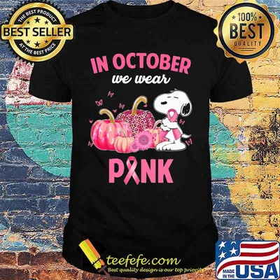 Dog in october we wear pink cancer awareness shirt