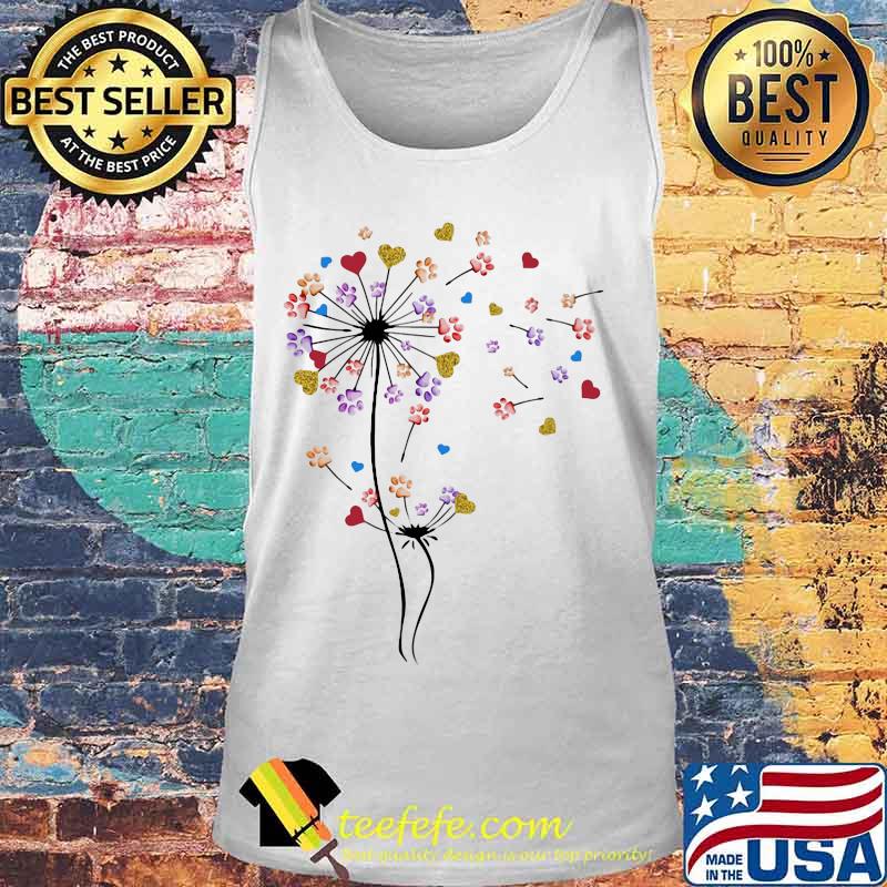 Dog Paw Heart Dandelion Flower Shirt Tank top Dog Paw Heart Dandelion Flower Shirt Tank top