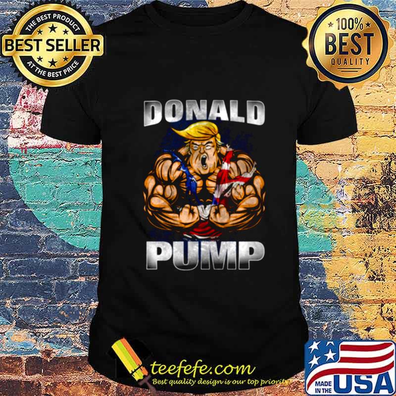 Donald trump gym muscle american flag shirt