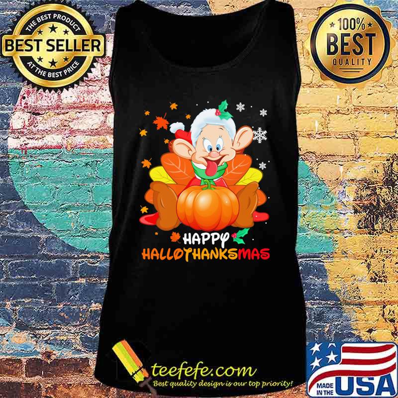 Dopey happy hallothanksmas halloween thanksgiving christmas s Tank top Dopey happy hallothanksmas halloween thanksgiving christmas s Tank top