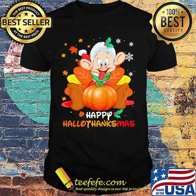 Dopey happy hallothanksmas halloween thanksgiving christmas shirt