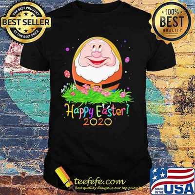 Dopey smiling happy easter 2020 flowers shirt