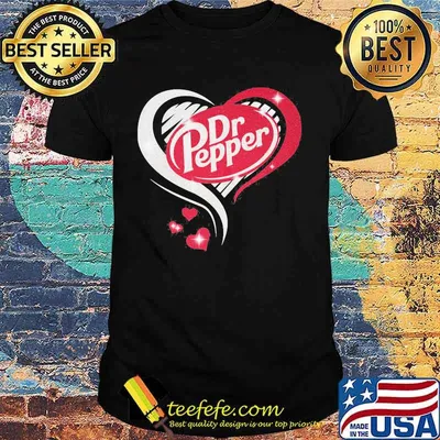 Dr pepper logo hearts diamond shirt