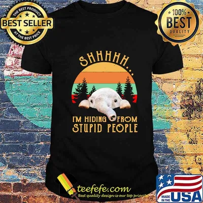 Elephant shhh i'm hiding from people vintage retro shirt