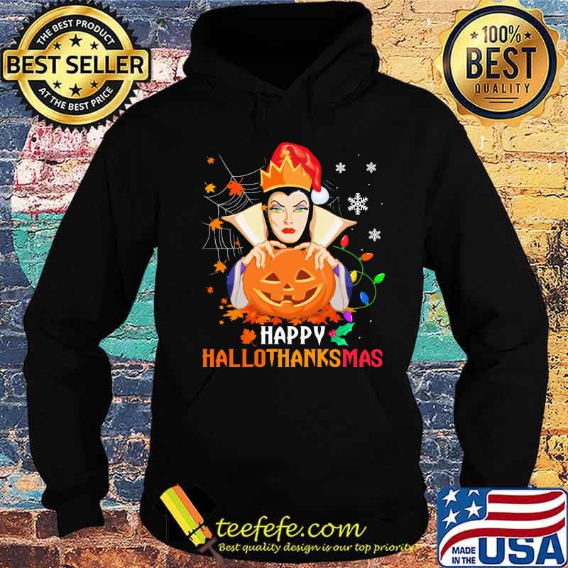Evil queen happy hallothanksmas halloween thanksgiving christmas s Hoodie Evil queen happy hallothanksmas halloween thanksgiving christmas s Hoodie