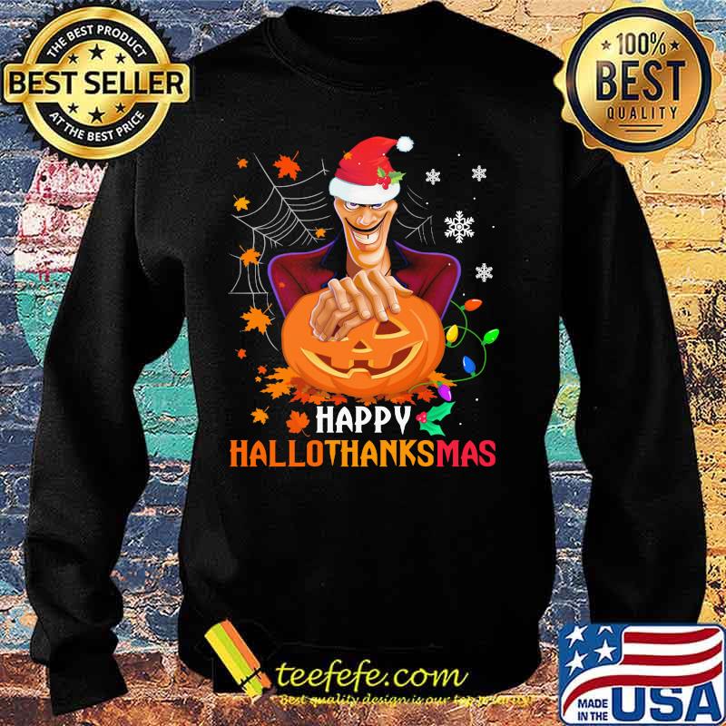 Facilier happy hallothanksmas halloween thanksgiving christmas s Sweater Facilier happy hallothanksmas halloween thanksgiving christmas s Sweater