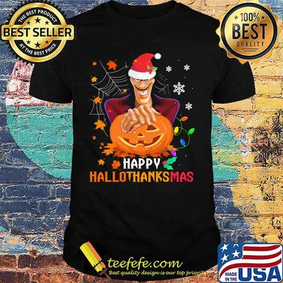Facilier happy hallothanksmas halloween thanksgiving christmas shirt