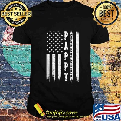 FAMILY 365 Pappy Real Life Superhero Grandpa Gift Men shirt