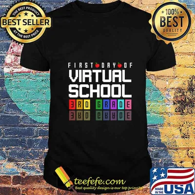 First Day of Virtual School 3rd Grade Quarantine Learning T-Shirt