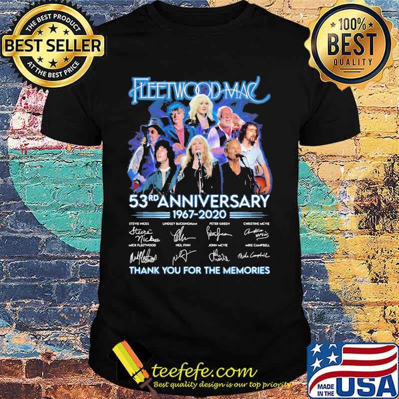 Fleetwood mac 53rd anniversary 1967 2020 thank for the memories signatures shirt